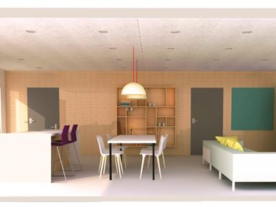 Fælleskøkken og ophold - flatshare